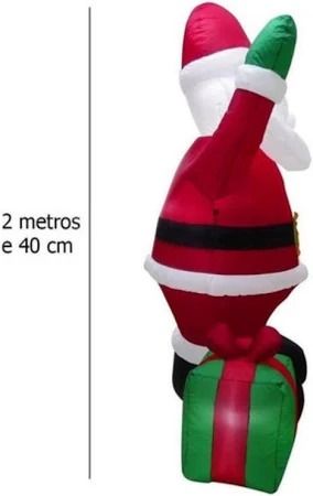 NOEL INFLAVEL 2,40M C/URSO E PRESENTE